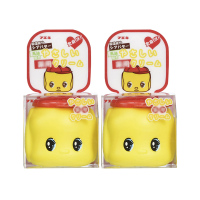 [2瓶装]日本Fueki好朋友俏皮娃娃小黄鸭儿童护脸面霜高效保湿婴童润肤 婴儿 马油面霜 50g