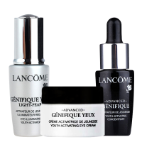 兰蔻(LANCOME)发光眼霜小黑瓶肌底精华眼霜5ml+大眼精华5ml+精华肌底液7ml 淡化黑眼圈细纹 滋润保湿