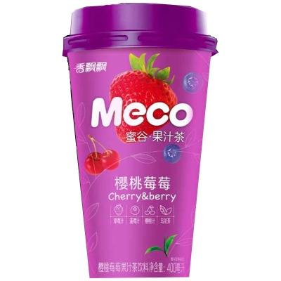 香飘飘Meco蜜谷果汁茶樱桃梅梅400ml