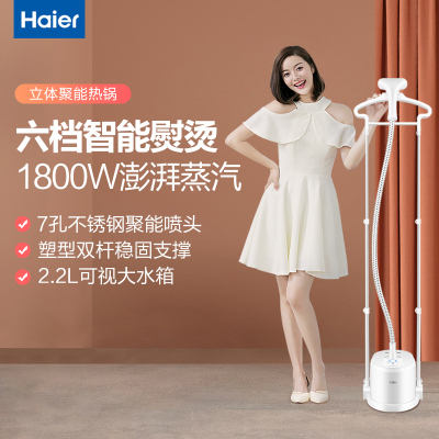 海尔(Haier)挂烫机HY-GS1801纯白 1800W大功率 2.2L可视水箱 多档调节