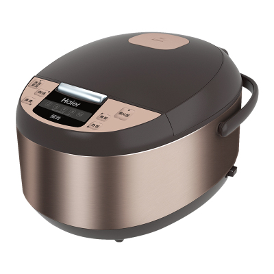 海尔(Haier)电饭煲 5升大容量 HRC-F5292N(专供) 5种烹饪功能 10小时预约 黄晶复合内胆 卡其色