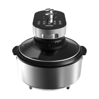 海尔空气炸锅4.5L容量多功能可视光波加热无油电炸锅大功率360°热风循环双旋钮控制 HA-M45DKS