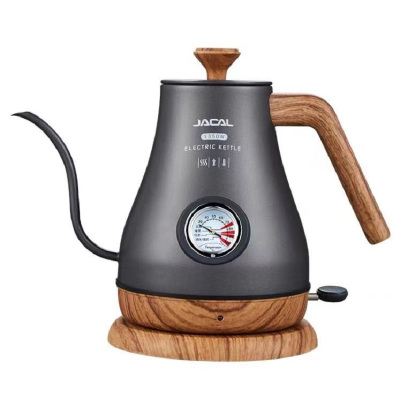 积高(JACAL)电热水壶1L高端煮茶手冲咖啡壶高颜值长嘴保温电茶壶 灰色GL205