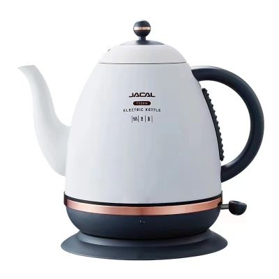 积高(JACAL)电热水壶高颜值复古1.5L煮茶咖啡壶 301白色