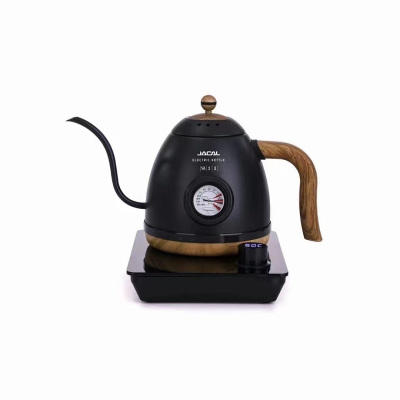 积高(JACAL)电茶壶专业咖啡煮茶壶旋钮式一度调温0.8L小容量 6B磨砂黑
