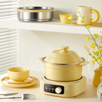 小熊(Bear)分体式电煮锅电炒锅铸铁珐琅锅DHG-D25W3