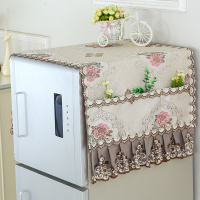 冰箱盖布单双开门冰柜防尘罩子帘滚筒式洗衣机盖巾对开门布艺蕾丝|相约玫瑰卡 单开冰箱50*130cm/洗衣机罩