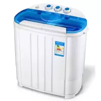 双桶双缸小型半全自动洗衣机家用甩干脱水婴儿童学生小洗衣机|3.6KG蓝色双桶
