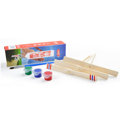 米米智玩 竹蜻蜓三件套装 竹制系列儿时玩具 附彩绘套装自由创作