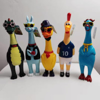 吉达胶响玩具JD021 惨叫鸡系列 5款随机发货 一盒12个包装即展示盒