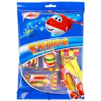 金稻谷超级飞侠套餐汉堡包橡皮糖创意薯条80g