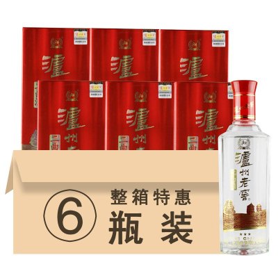 泸州老窖 二曲酒珍品三星 52度 500ml*6瓶 浓香型白酒 整箱装