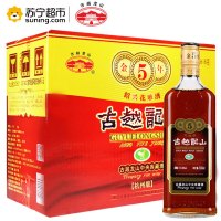 古越龙山 绍兴黄酒 中央库藏 金五年 绍兴花雕酒 500ml*6 整箱装(杭州版)