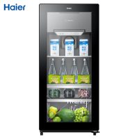 海尔(Haier) LC-121D彩晶电脑温控冰吧 121升透明玻璃办公室冰箱冷藏茶叶柜保鲜柜客厅饮料水果保鲜柜涡流均温