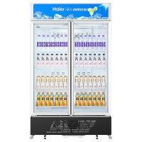 海尔(Haier)立式展示柜大容量商用对开门冰柜冷藏保鲜柜超市啤酒饮料陈列柜 SC-650HS 620升