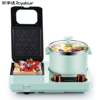 荣事达(Royalstar)多功能早餐机三明治轻食机小型家用华夫饼机吐司压烤机RS-KG13D
