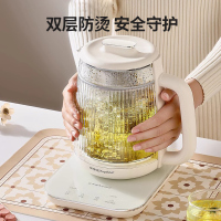 荣事达(Royalstar)养生壶双层防烫烧水壶煮茶壶玻璃面板316材质多功能开水壶1.5L带滤网 YSH1593(L)