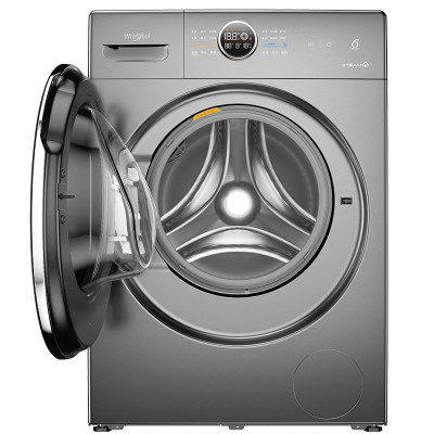 惠而浦(Whirlpool) 10公斤 滚筒洗衣机 DD直驱变频电机 银色 WDD102724SRS