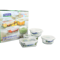 格琳阔(GREENCALL)四面扣保鲜盒4件套 长830mlx2 圆800mlx2 SY-23