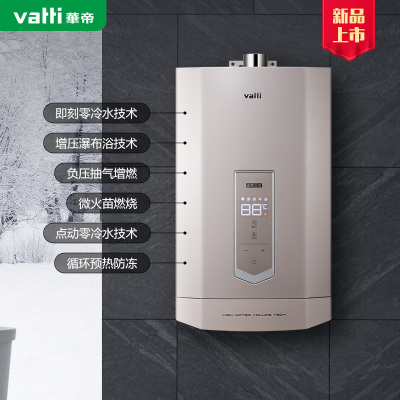 [金豆专属][预售5月25号发货]华帝(vatti)燃热JSQ30-SS7-16零冷水12T防腐型 增压瀑布技术