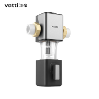 华帝(vatti)Q12前置过滤器 自清洁刷洗 7m³/h大流量 不锈钢滤网 顶置水压表 40μm精细过滤