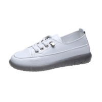 软底小白鞋女2021年春季新款女鞋浅口舒适单鞋平底百搭软皮休闲鞋