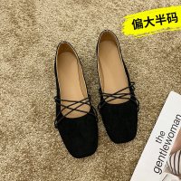 豆豆单鞋子女2021春夏新款一脚蹬晚晚鞋平底韩版百搭ins潮仙女鞋