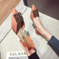 网红高跟鞋女细跟2021年新款设计感小众气质鞋子尖头中跟单鞋