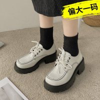 2021年春季新款厚底增高小皮鞋女玛丽珍英伦风学院复古圆头jk单鞋