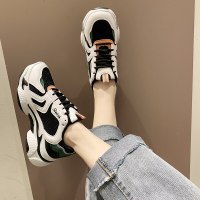 老爹鞋ins潮女厚底2021年新款春季百搭学生显脚小网红休闲运动鞋