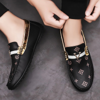 夏季透气豆豆鞋百搭一脚蹬男鞋懒人英伦休闲皮鞋2021新款春季潮鞋