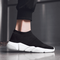 2021新款春季男鞋一脚蹬懒人袜子鞋运动休闲百搭潮流帆布套脚夏季