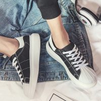 春季鞋内增高男鞋子韩版潮流板鞋厚底帆布鞋英伦男士休闲鞋情侣