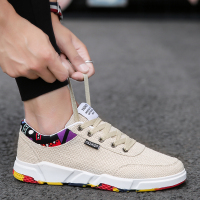 2021新款男鞋夏季透气亚麻布鞋休闲百搭帆布板鞋韩版潮流春季潮鞋