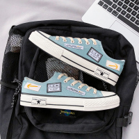 爆改帆布鞋男韩版潮流百搭休闲板鞋男夏季透气国潮布鞋男生小白鞋