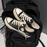 新款潮鞋帆布鞋女鞋ulzzang百搭2021春季小雏菊韩版学生板鞋ins潮