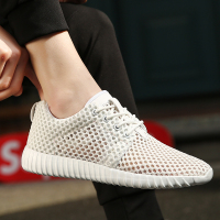 夏季男鞋新款透气男生帆布鞋时尚休闲鞋情侣潮流网面板鞋洞洞潮鞋