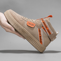 男鞋2020新款秋冬季帆布鞋高帮板鞋男韩版潮流百搭休闲工作潮鞋子