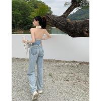 V领性感挂脖条纹针织小背心女夏季紧身短款露脐内搭外穿吊带上衣