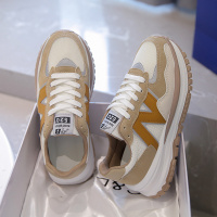 休闲鞋女老爹鞋子女2022新款春季厚底百搭ins潮运动小白鞋