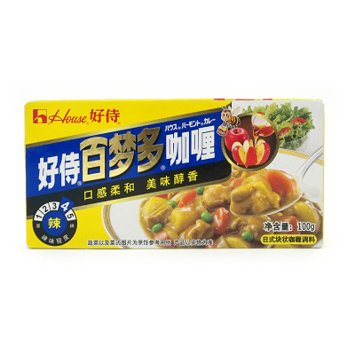 好侍(House) 咖喱 百梦多咖喱 辣味 100g/盒 日式块状咖喱
