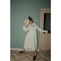 苏芈法国复古裙山本超仙连衣裙海军领衬衫裙重工小众设计暗黑风