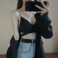 苏芈性感美背抹胸18-24周岁裹胸无钢圈无痕内衣女聚拢小胸内搭打底衫