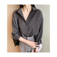 苏芈衬衫女2021年新款设计感小众上衣宽松叠穿气质打底衫轻熟法式衬衣