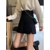 苏芈a字半身裙冬天配毛衣2021新款修身包臀裙裤高腰短裙女春秋小黑裙