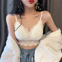 苏芈胖妹妹大码打底衫女内搭吊带小背心式无钢圈法式蕾丝性感抹胸内衣