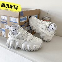 苏芈网红老爹鞋子女ins潮2021年新款网面透气火运动鞋厚底增高网鞋