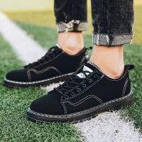 苏芈全黑色板鞋男韩版潮流百搭帆布鞋青年低帮休闲小黑鞋纯黑运动男鞋