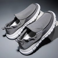 苏芈春季鞋子男鞋豆豆休闲鞋帆布鞋一脚蹬懒人鞋老北京布鞋防臭工作鞋