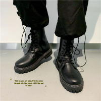 苏芈男靴子ins潮马丁靴男士2021年新款高帮百搭英伦风短靴工装皮鞋男